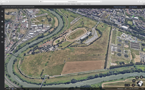 L'area di Tor di Valle estratta da Google Hearth